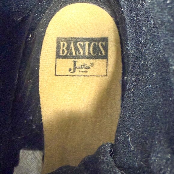 JUSTIN Basics Boots Womens 9.5B Black Leather Ankle Lace Up Roper JBL400 Vintage - Picture 9 of 11